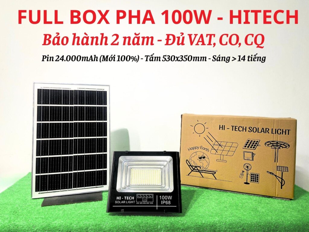 đèn năng lượng mặt trời 100w