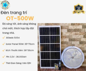 Đèn ốp trần năng lượng mặt trời