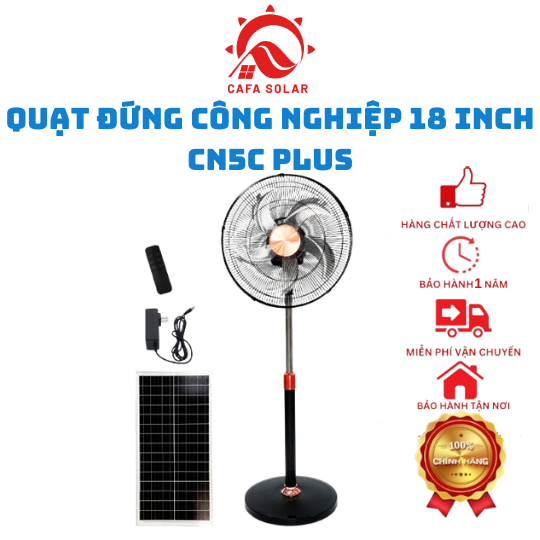 Quạt Đứng Công Nghiệp 18 Inch Năng Lượng Mặt Trời