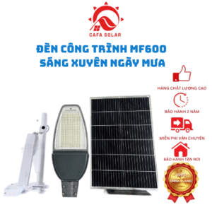 Đèn Đường Công Trình 600W, Năng Lượng Mặt Trời